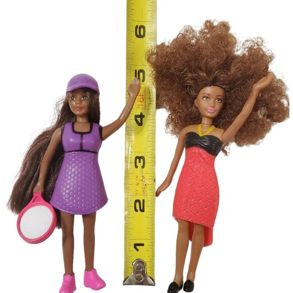 2 McDonalds Barbies 2017 African American 2019 Tennis Player Doll Happy Meal Toy - Picture 7 of 9